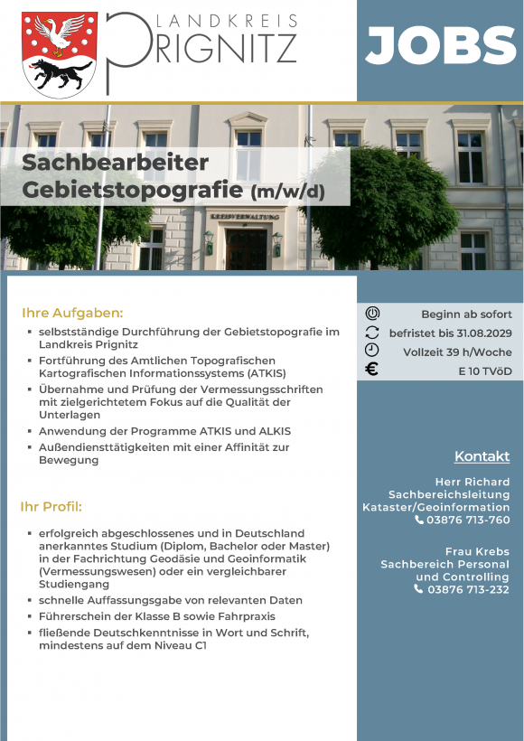 Sachbearbeiter Gebietstopografie (m/w/d) - Seite 1