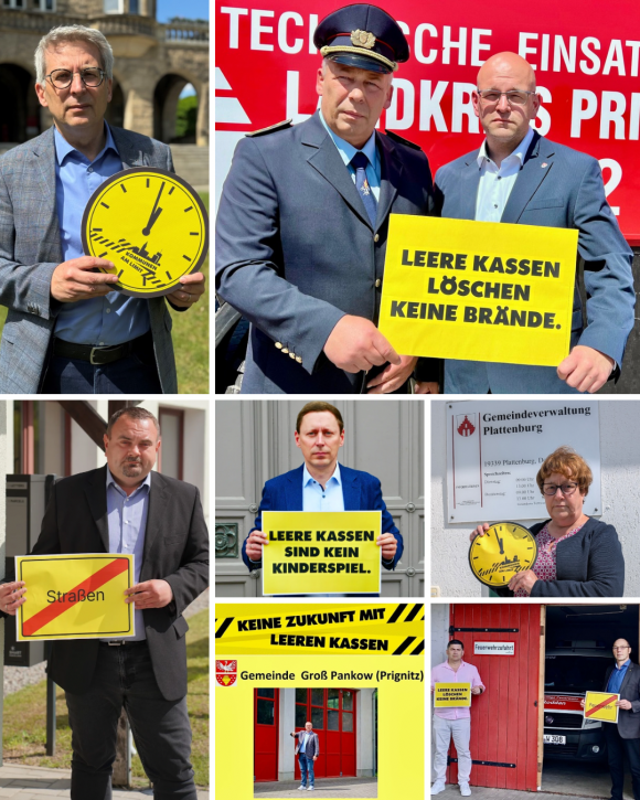 Collage zum Thema Kommunen am LImit / Collage: LK Prignitz